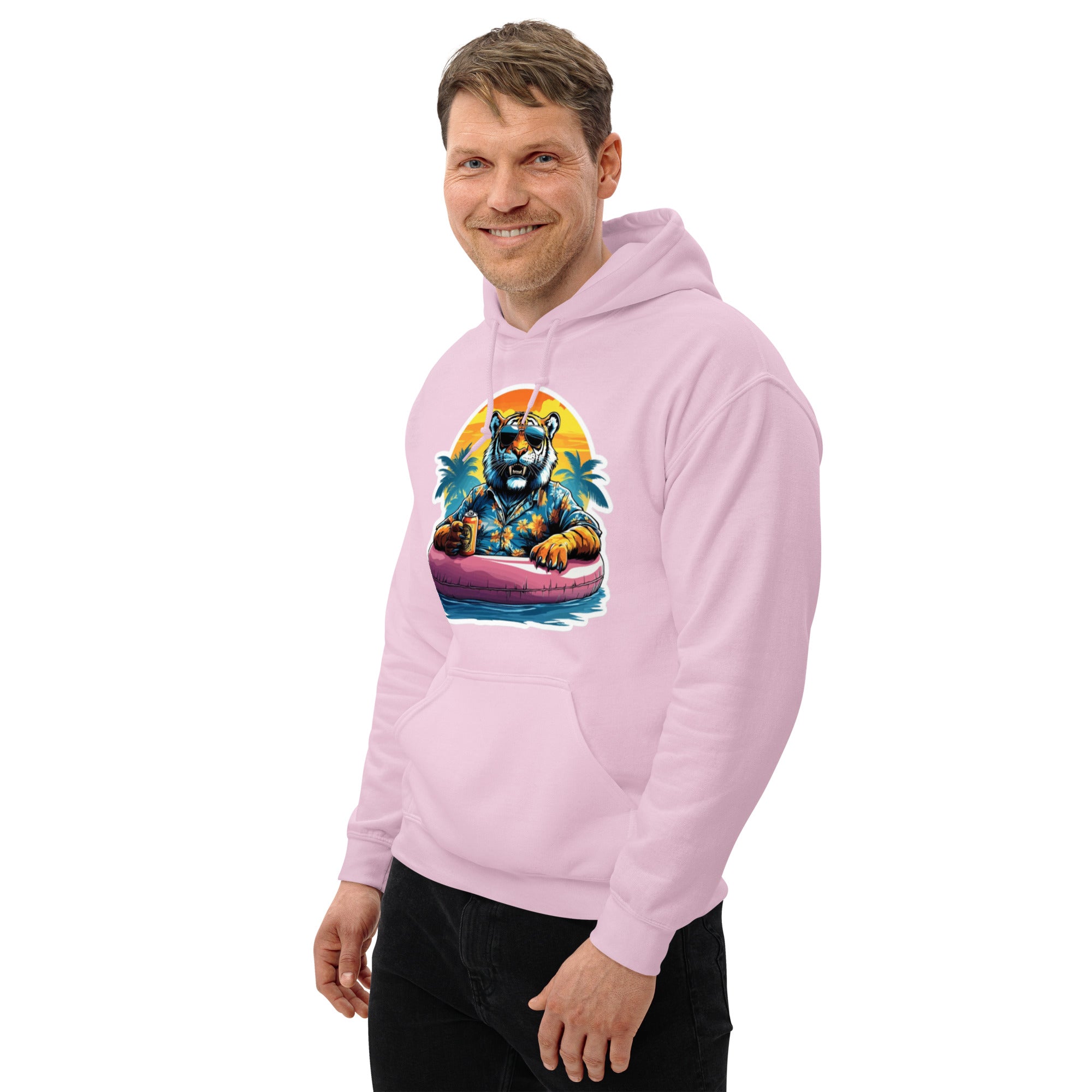 Foto di - Felpa Stampata Unisex – Morbida con Cappuccio e Tasca Frontale – Stile Streetwear – Tiger-Biiply