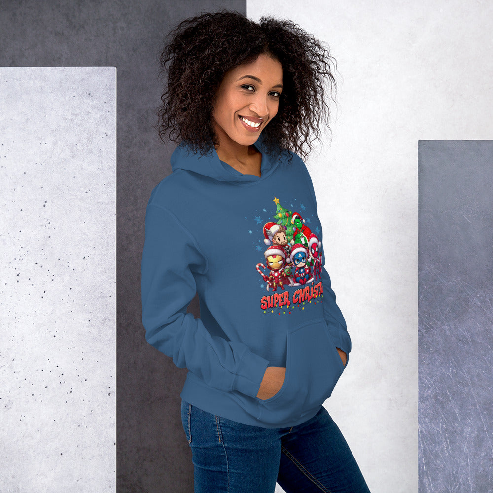 Foto di - Felpa stampata Unisex – Morbida con Cappuccio e Tasca Frontale – Mini eroi-DTG-Biiply