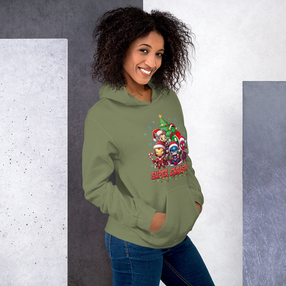 Foto di - Felpa stampata Unisex – Morbida con Cappuccio e Tasca Frontale – Mini eroi-DTG-Biiply