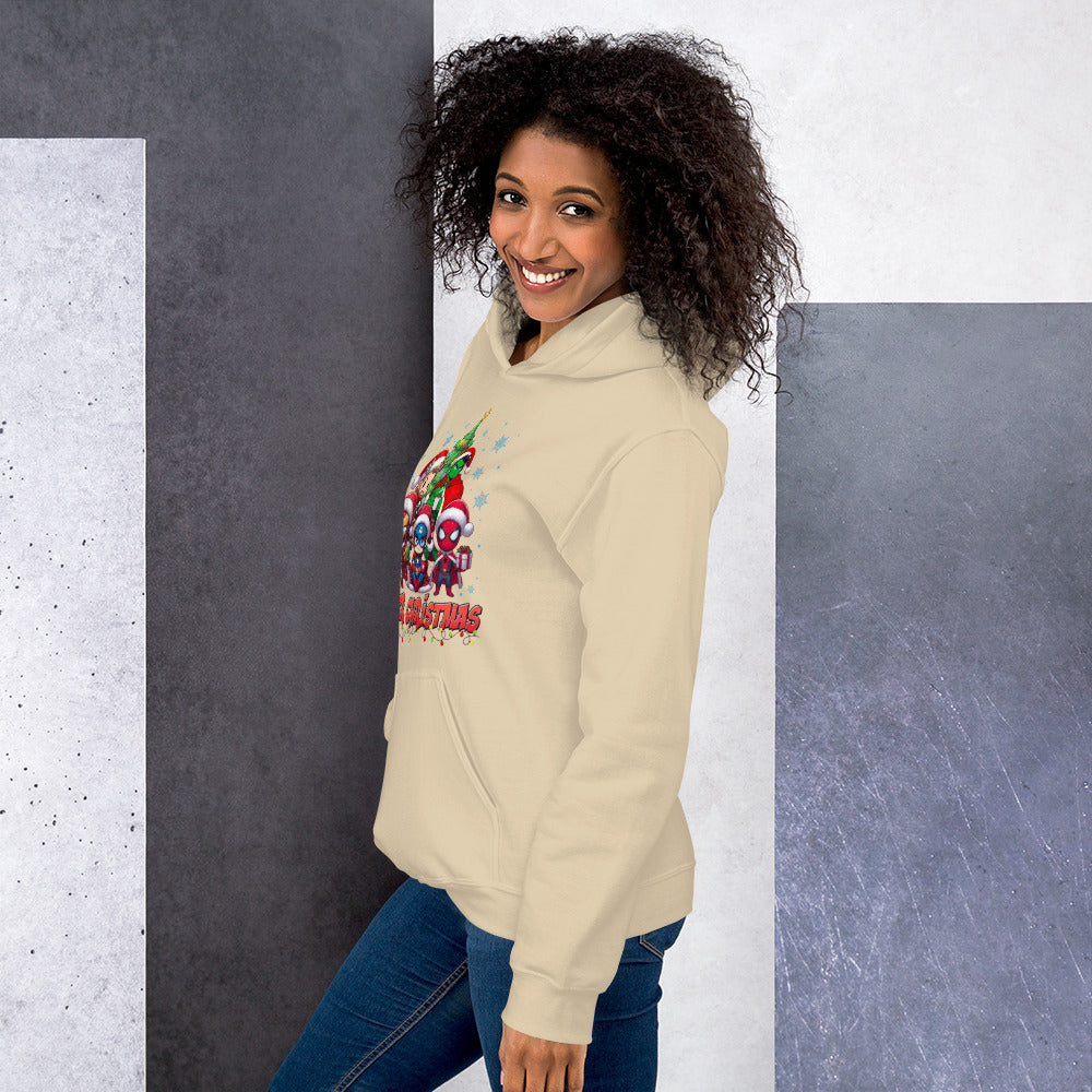 Foto di - Felpa stampata Unisex – Morbida con Cappuccio e Tasca Frontale – Mini eroi-DTG-Biiply