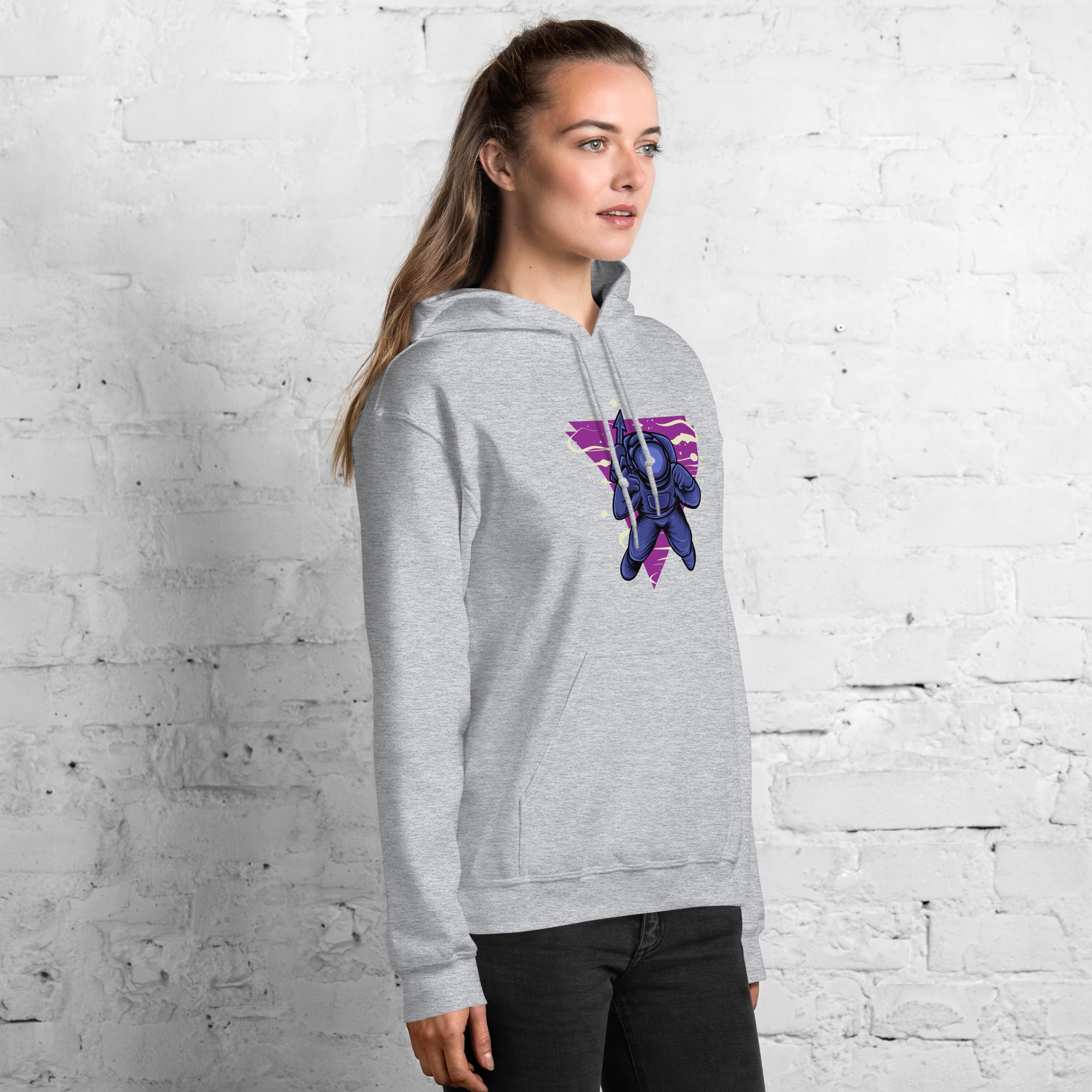 Foto di - Felpa stampata Unisex – Morbida con Cappuccio e Tasca Frontale – Stile Streetwear – Astro Sub-DTG-Biiply