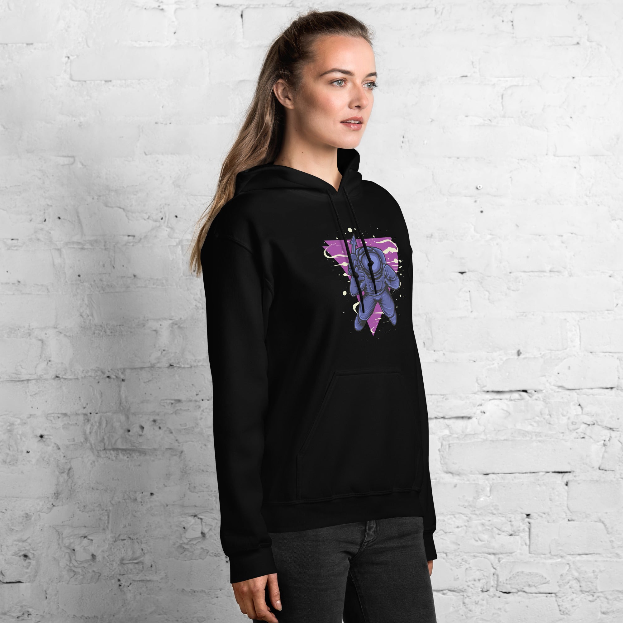 Foto di - Felpa stampata Unisex – Morbida con Cappuccio e Tasca Frontale – Stile Streetwear – Astro Sub-DTG-Biiply