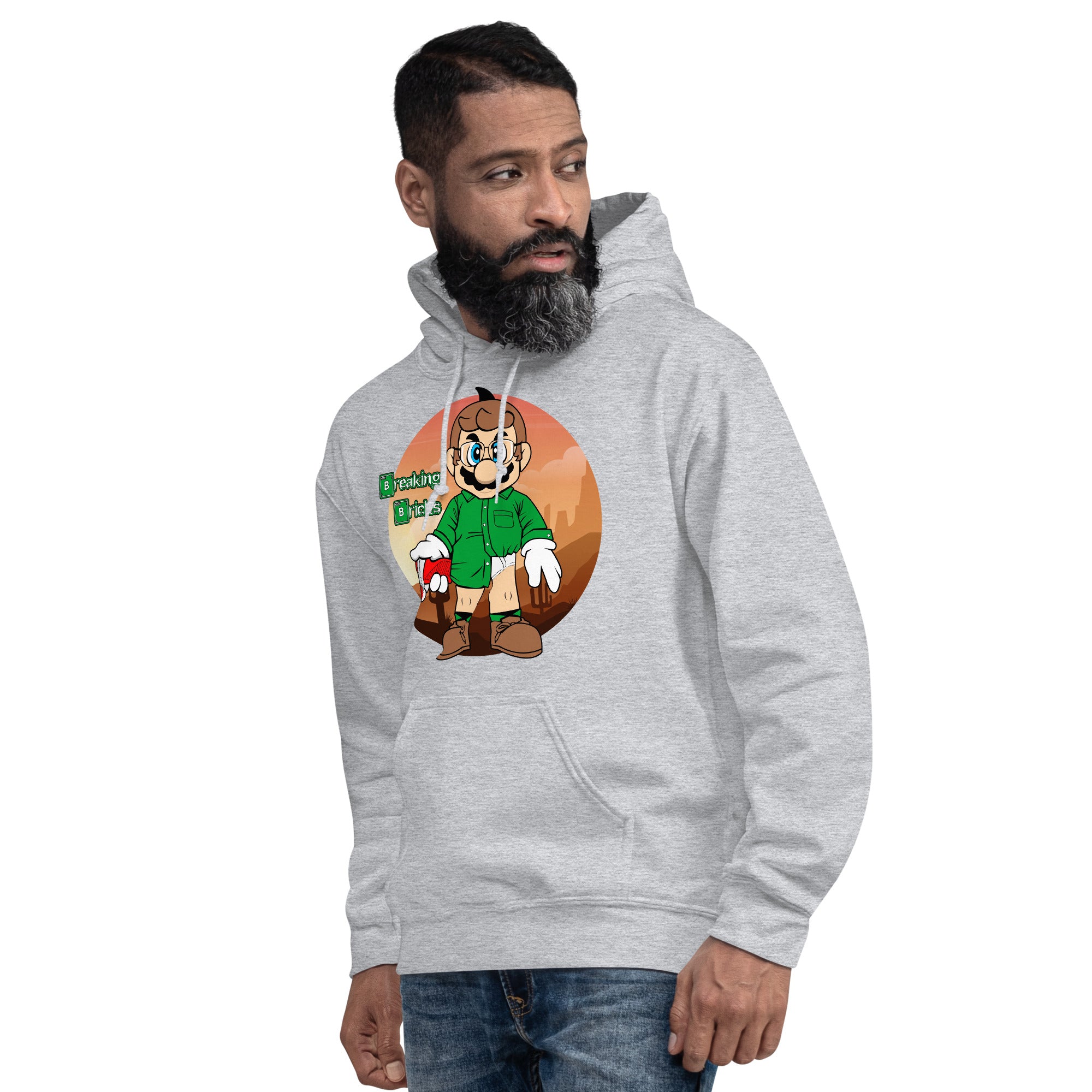 Foto di - Felpa stampata Unisex – Morbida con Cappuccio e Tasca Frontale – Stile Streetwear – Breaking Briks-DTG-Biiply