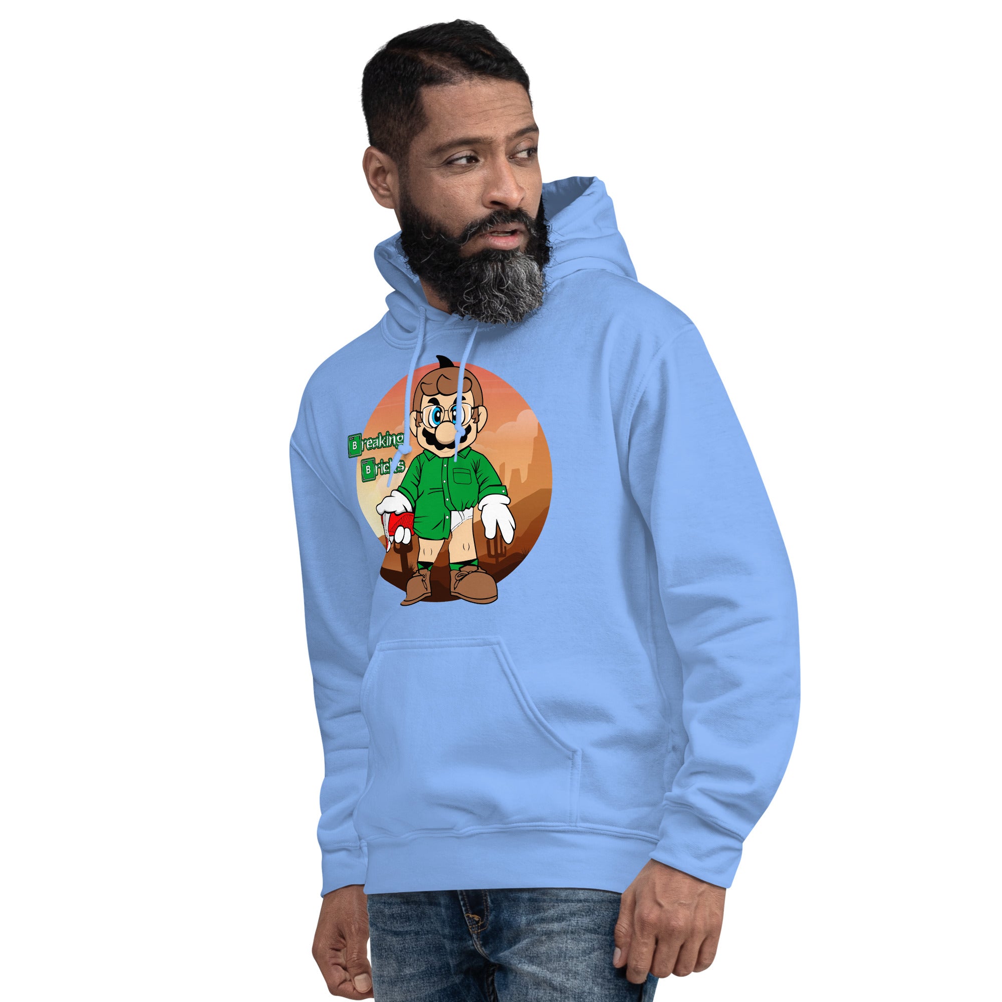 Foto di - Felpa stampata Unisex – Morbida con Cappuccio e Tasca Frontale – Stile Streetwear – Breaking Briks-DTG-Biiply