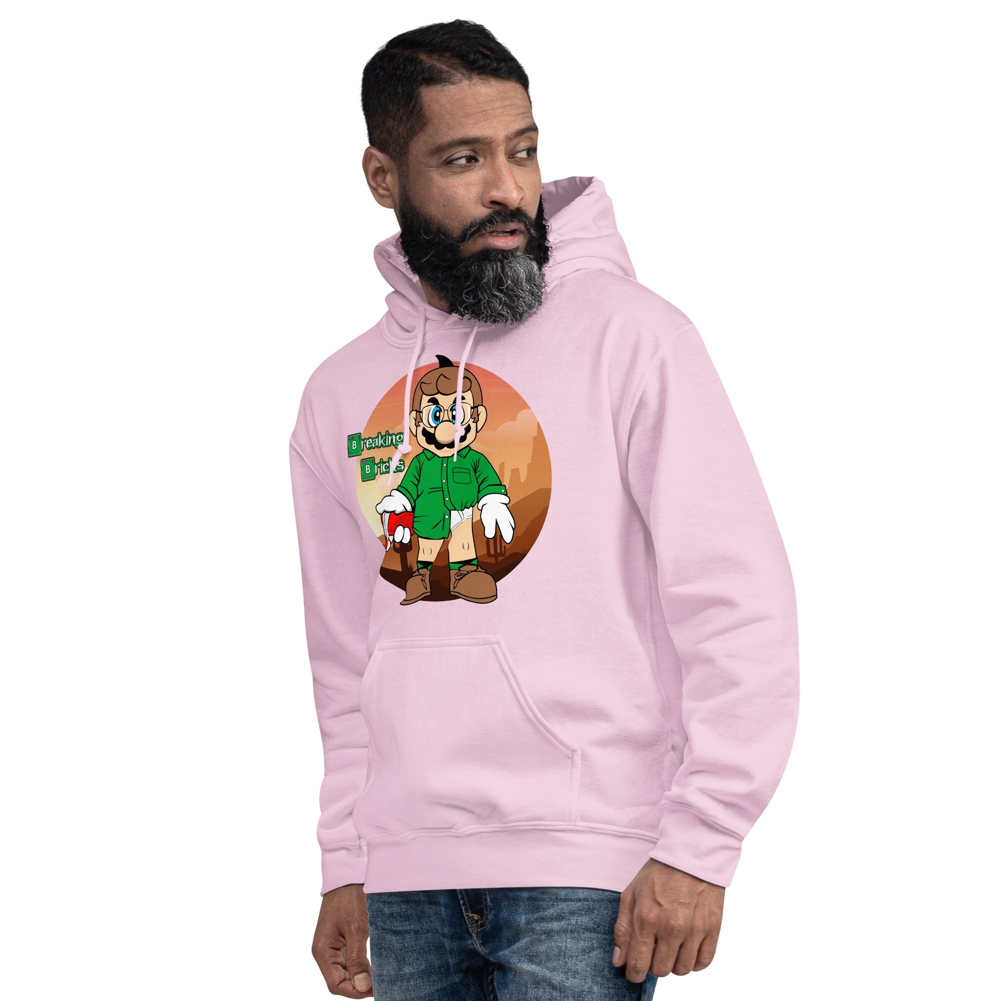 Foto di - Felpa stampata Unisex – Morbida con Cappuccio e Tasca Frontale – Stile Streetwear – Breaking Briks-DTG-Biiply