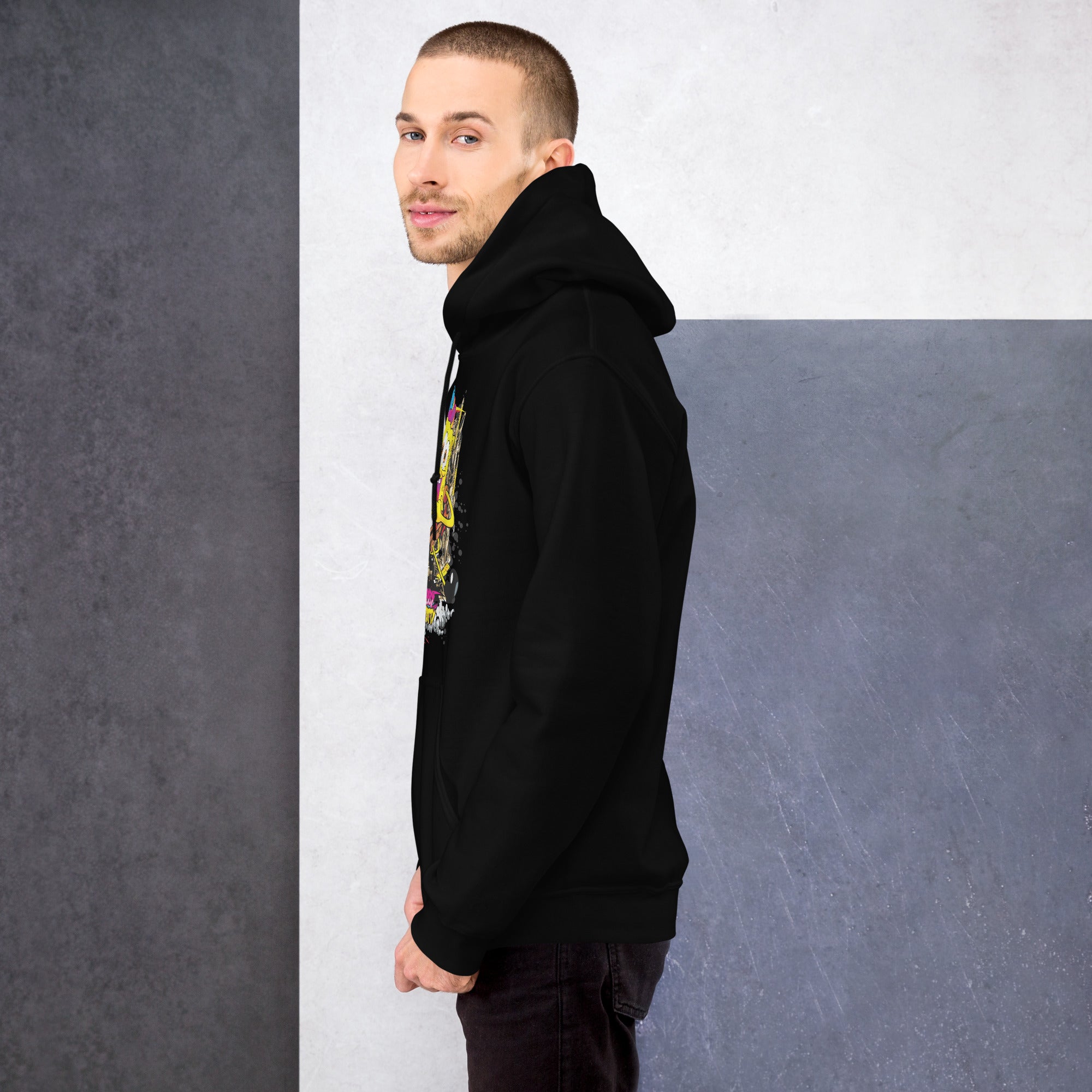 Foto di - Felpa stampata Unisex – Morbida con Cappuccio e Tasca Frontale – Stile Streetwear – Crabby Patty-DTG-Biiply