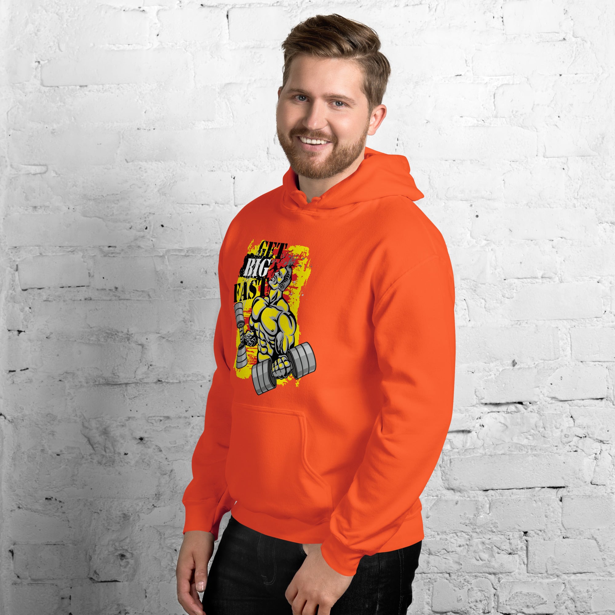 Foto di - Felpa stampata Unisex – Morbida con Cappuccio e Tasca Frontale – Stile Streetwear – Get Big Fast-DTG-Biiply