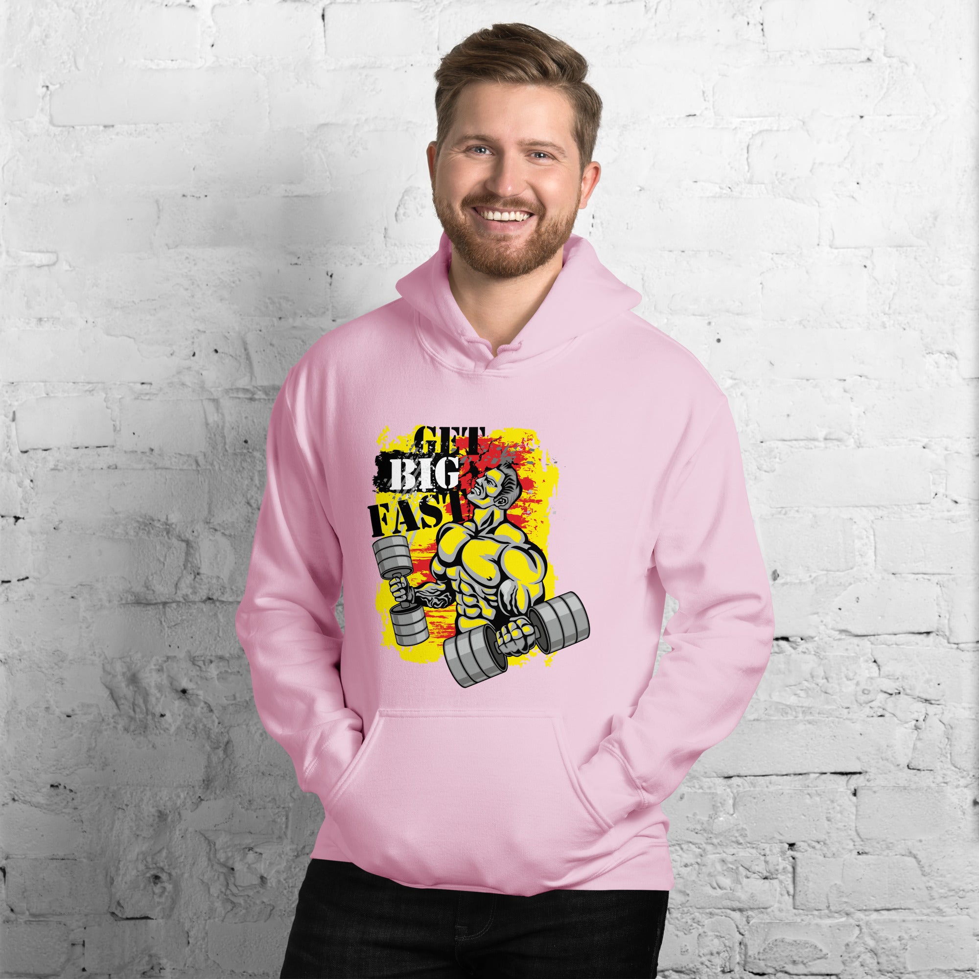 Foto di - Felpa stampata Unisex – Morbida con Cappuccio e Tasca Frontale – Stile Streetwear – Get Big Fast-DTG-Biiply