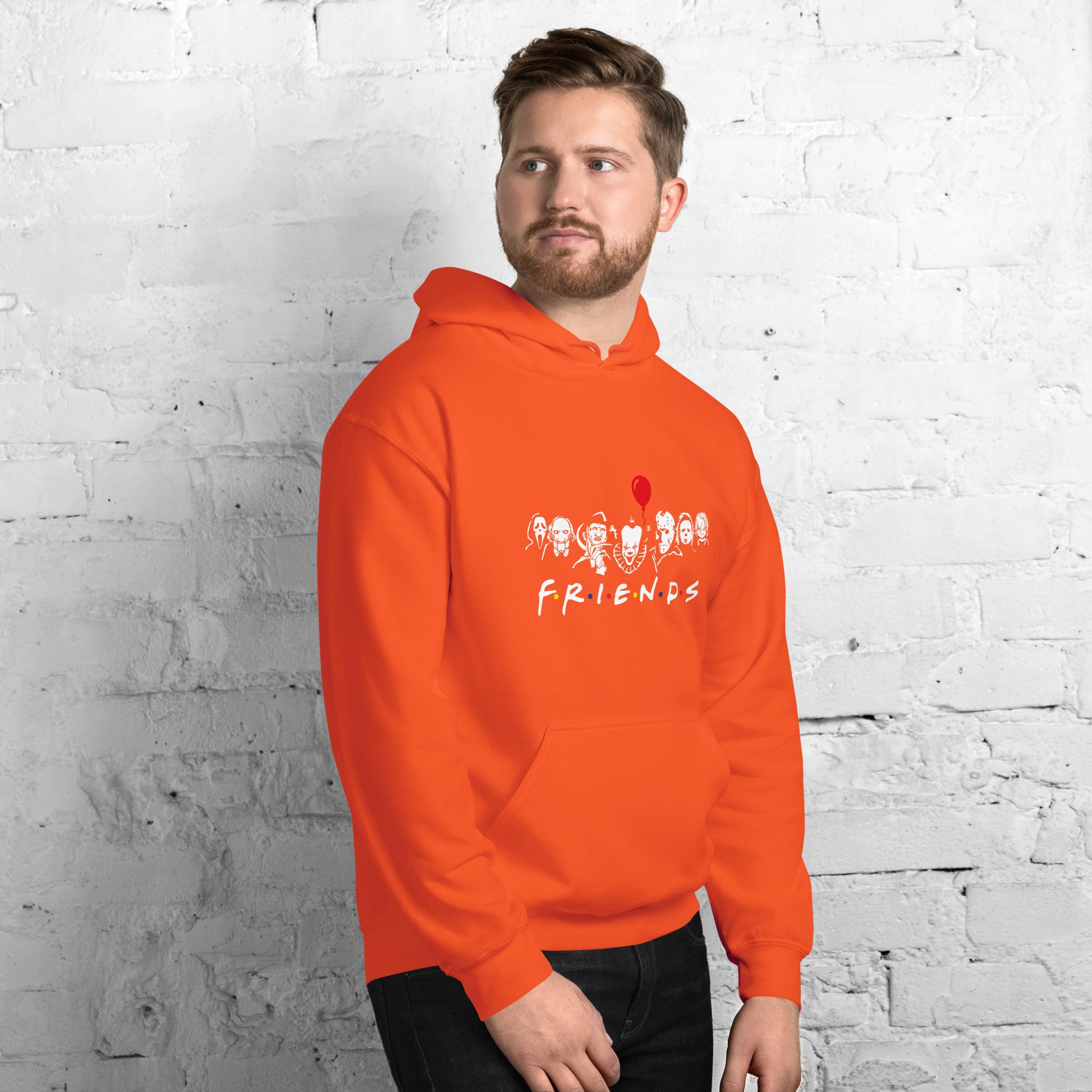 Foto di - Felpa stampata Unisex – Morbida con Cappuccio e Tasca Frontale – Stile Streetwear – Halloween Friends-DTG-Biiply