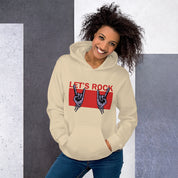 Foto di - Felpa stampata Unisex – Morbida con Cappuccio e Tasca Frontale – Stile Streetwear – Let's Rock-DTG-Biiply