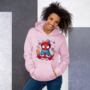Foto di - Felpa stampata Unisex – Morbida con Cappuccio e Tasca Frontale – Stile Streetwear – Little spiderman-DTG-Biiply