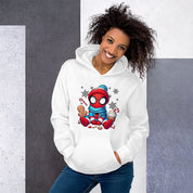 Foto di - Felpa stampata Unisex – Morbida con Cappuccio e Tasca Frontale – Stile Streetwear – Little spiderman-DTG-Biiply