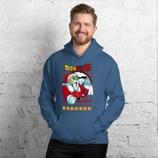 Foto di - Felpa stampata Unisex – Morbida con Cappuccio e Tasca Frontale – Stile Streetwear – Maestro Muten Versione Natalizia-DTG-Biiply