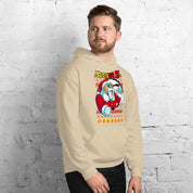 Foto di - Felpa stampata Unisex – Morbida con Cappuccio e Tasca Frontale – Stile Streetwear – Maestro Muten Versione Natalizia-DTG-Biiply