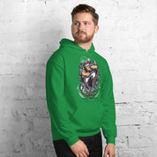 Foto di - Felpa stampata Unisex – Morbida con Cappuccio e Tasca Frontale – Stile Streetwear – Popeye Vs Kraken-DTG-Biiply