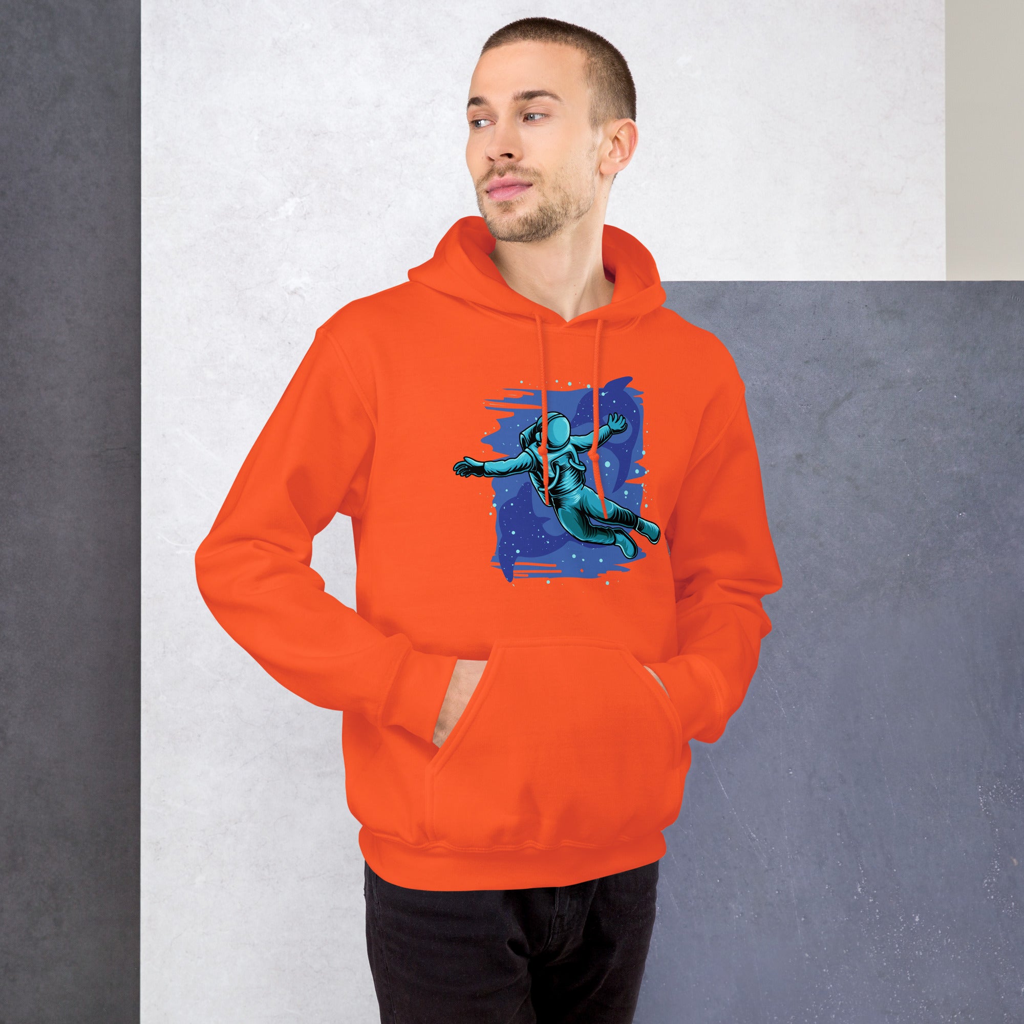 Foto di - Felpa stampata Unisex – Morbida con Cappuccio e Tasca Frontale – Stile Streetwear – Relax in the space-DTG-Biiply