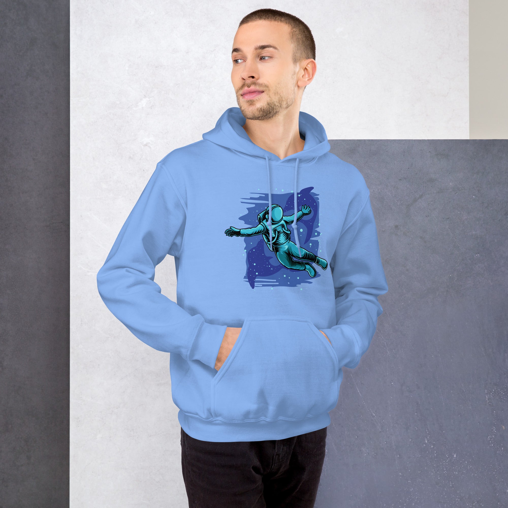 Foto di - Felpa stampata Unisex – Morbida con Cappuccio e Tasca Frontale – Stile Streetwear – Relax in the space-DTG-Biiply