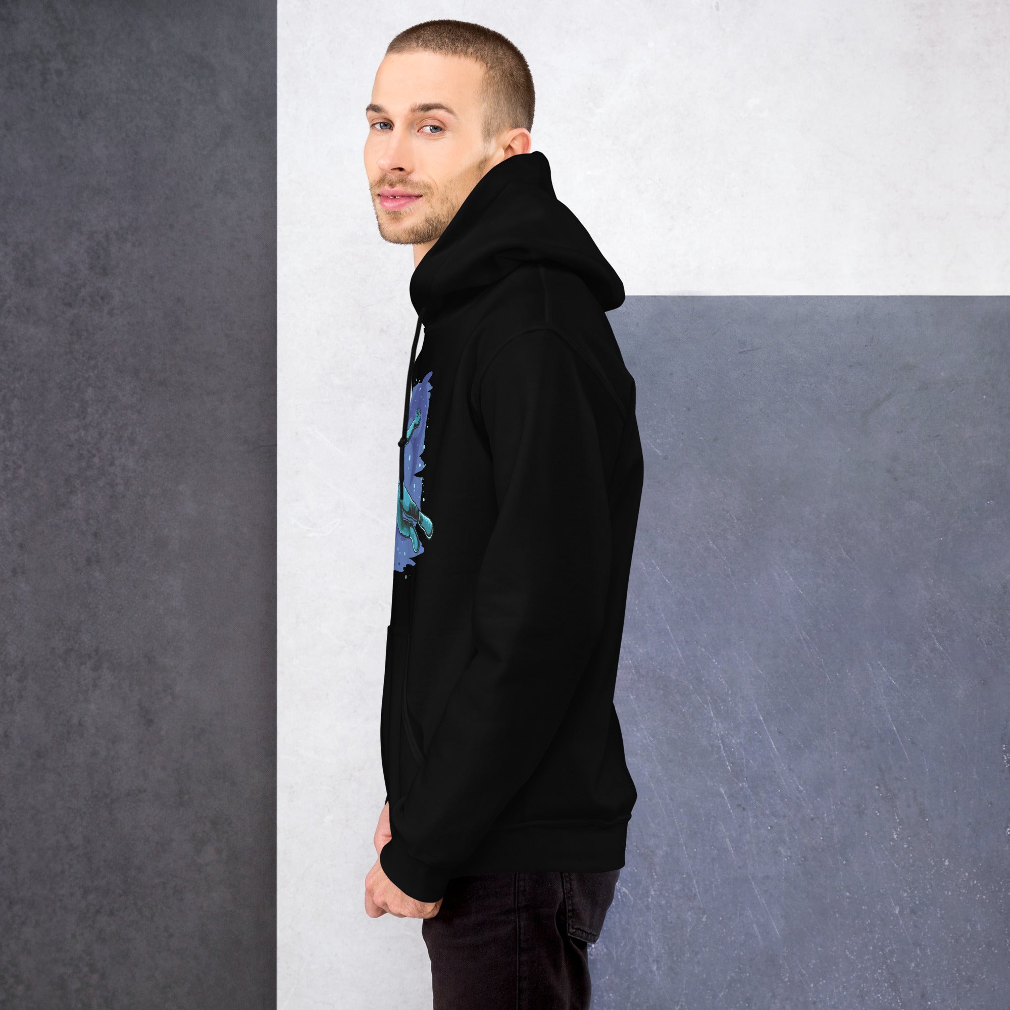 Foto di - Felpa stampata Unisex – Morbida con Cappuccio e Tasca Frontale – Stile Streetwear – Relax in the space-DTG-Biiply