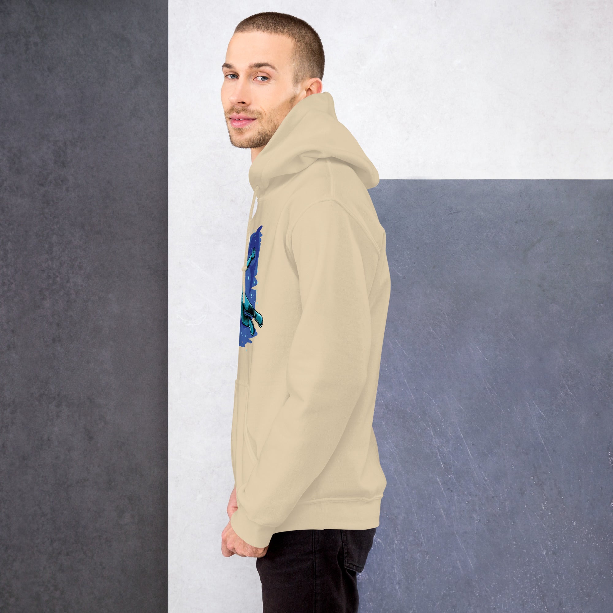 Foto di - Felpa stampata Unisex – Morbida con Cappuccio e Tasca Frontale – Stile Streetwear – Relax in the space-DTG-Biiply