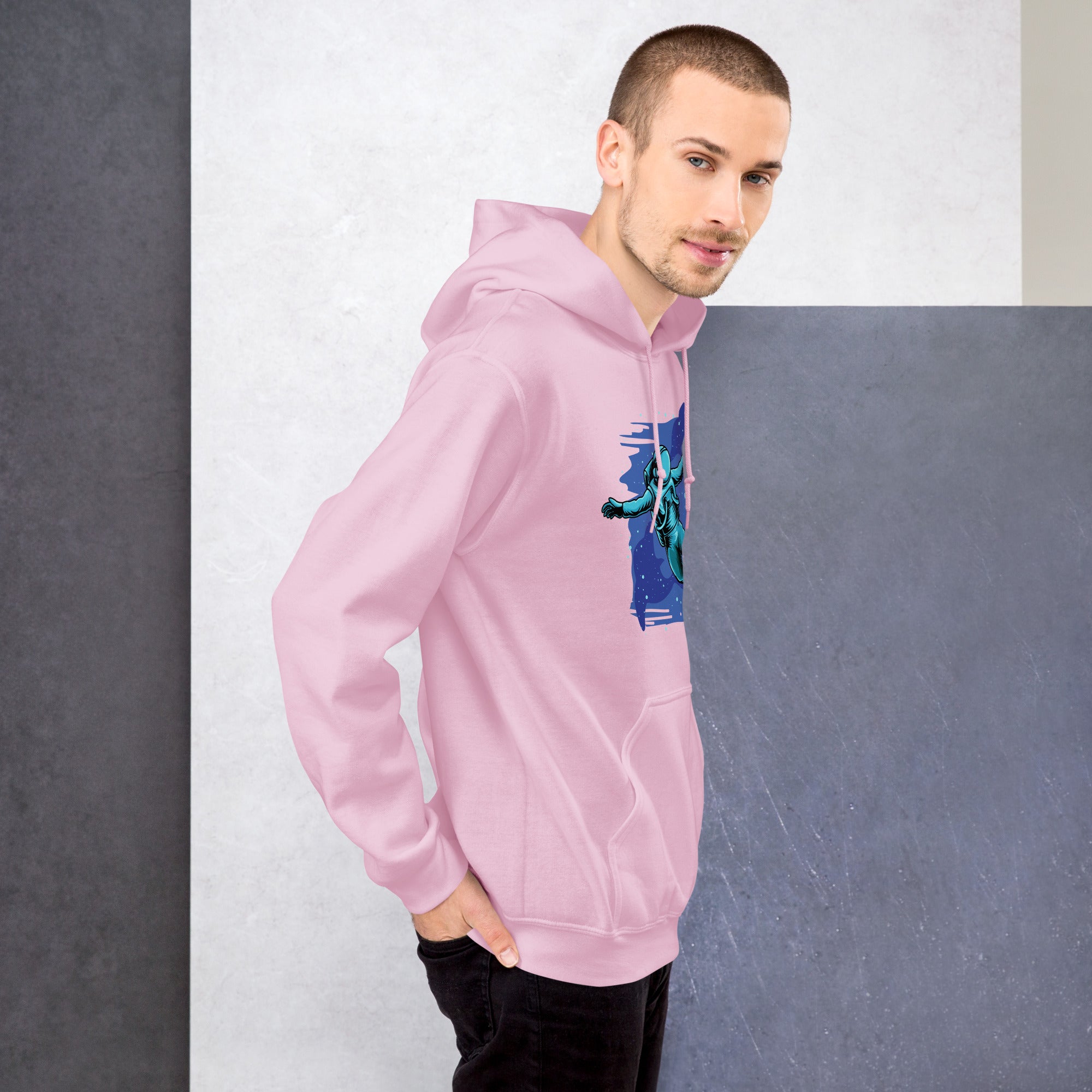 Foto di - Felpa stampata Unisex – Morbida con Cappuccio e Tasca Frontale – Stile Streetwear – Relax in the space-DTG-Biiply