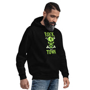 Foto di - Felpa stampata Unisex – Morbida con Cappuccio e Tasca Frontale – Stile Streetwear – Rock Town-DTG-Biiply