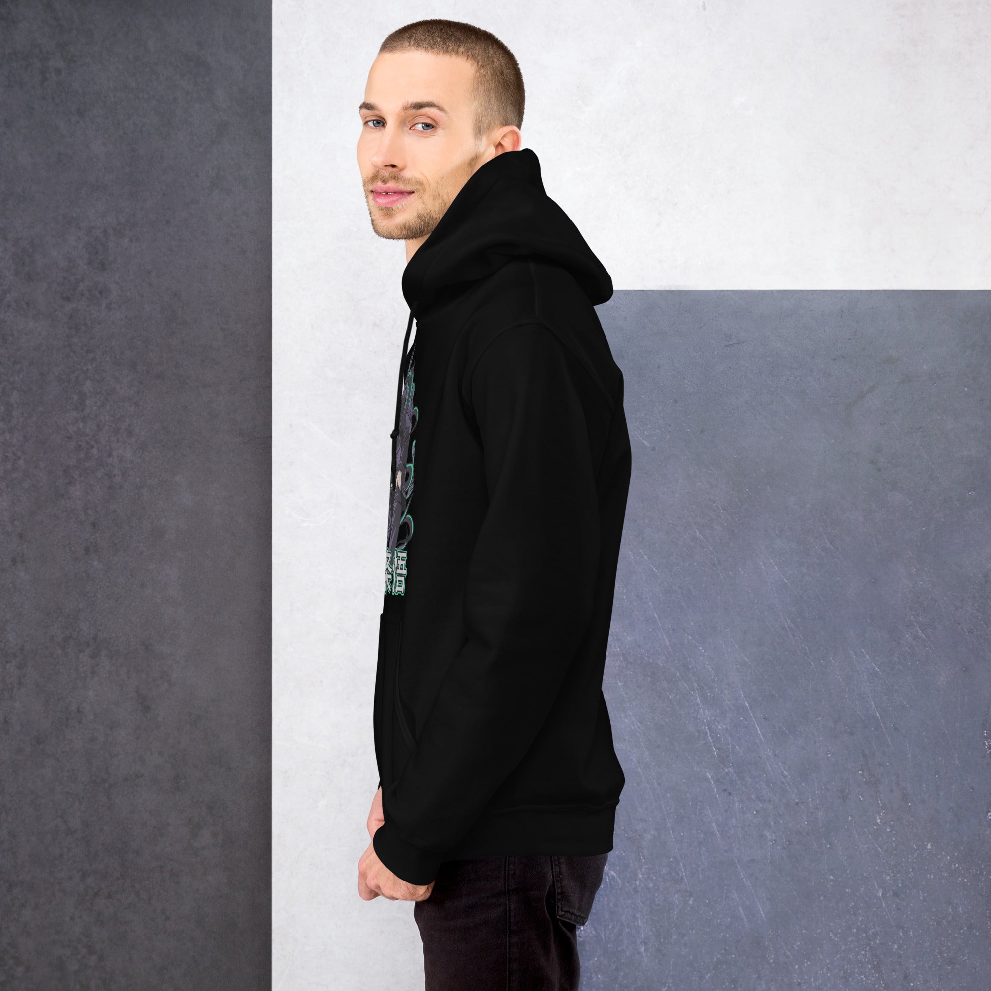 Foto di - Felpa stampata Unisex – Morbida con Cappuccio e Tasca Frontale – Stile Streetwear – Satoru Gojo-DTG-Biiply