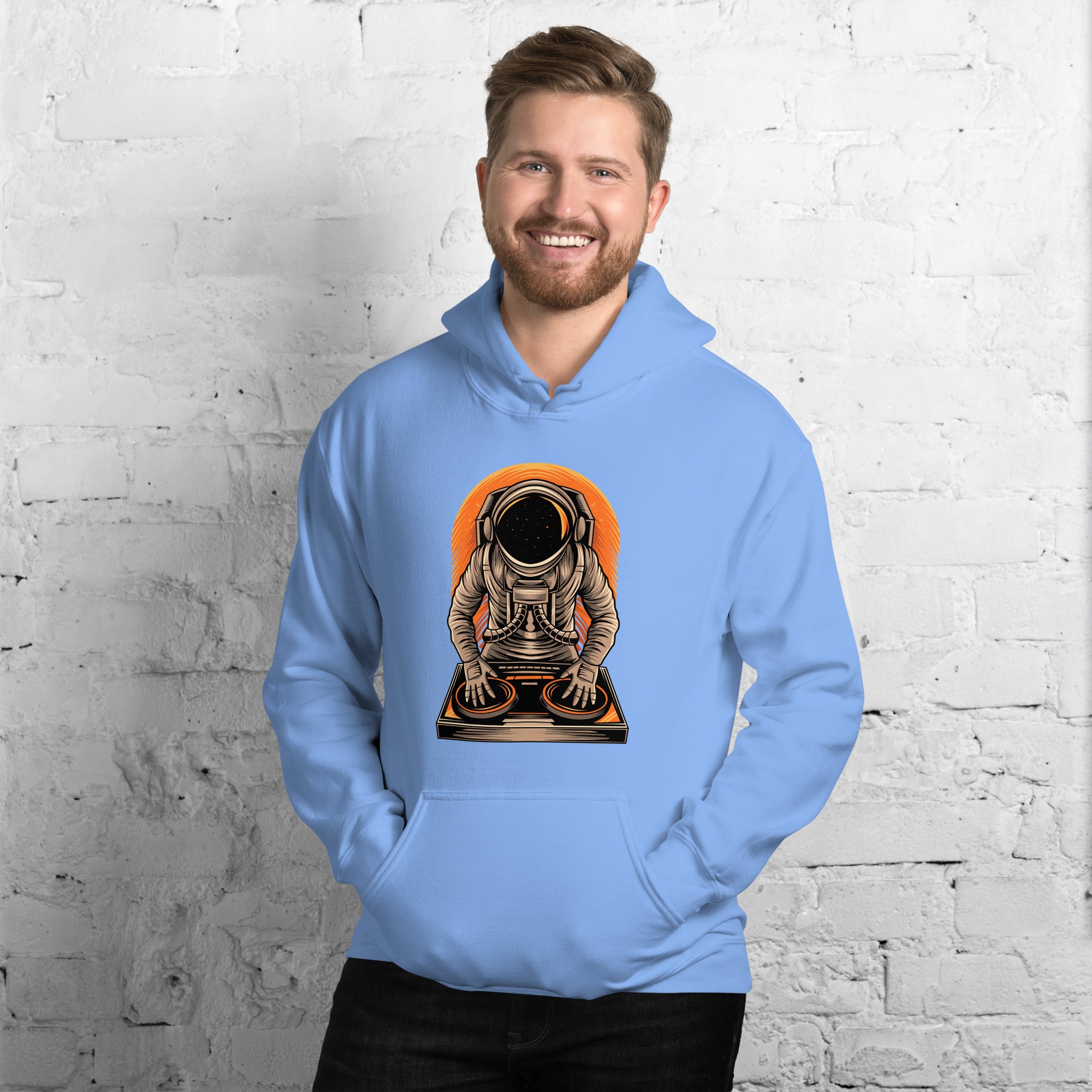 Foto di - Felpa stampata Unisex – Morbida con Cappuccio e Tasca Frontale – Stile Streetwear – Space Dj-DTG-Biiply