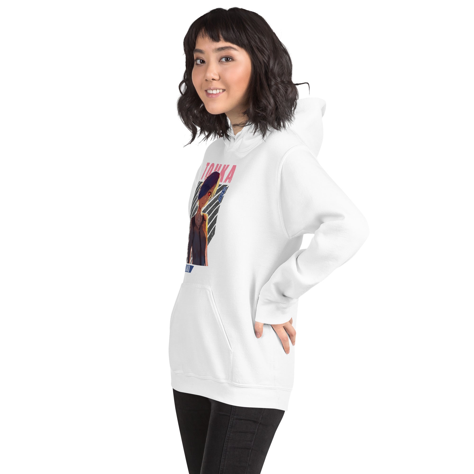 Foto di - Felpa stampata Unisex – Morbida con Cappuccio e Tasca Frontale – Stile Streetwear – Touka-DTG-Biiply