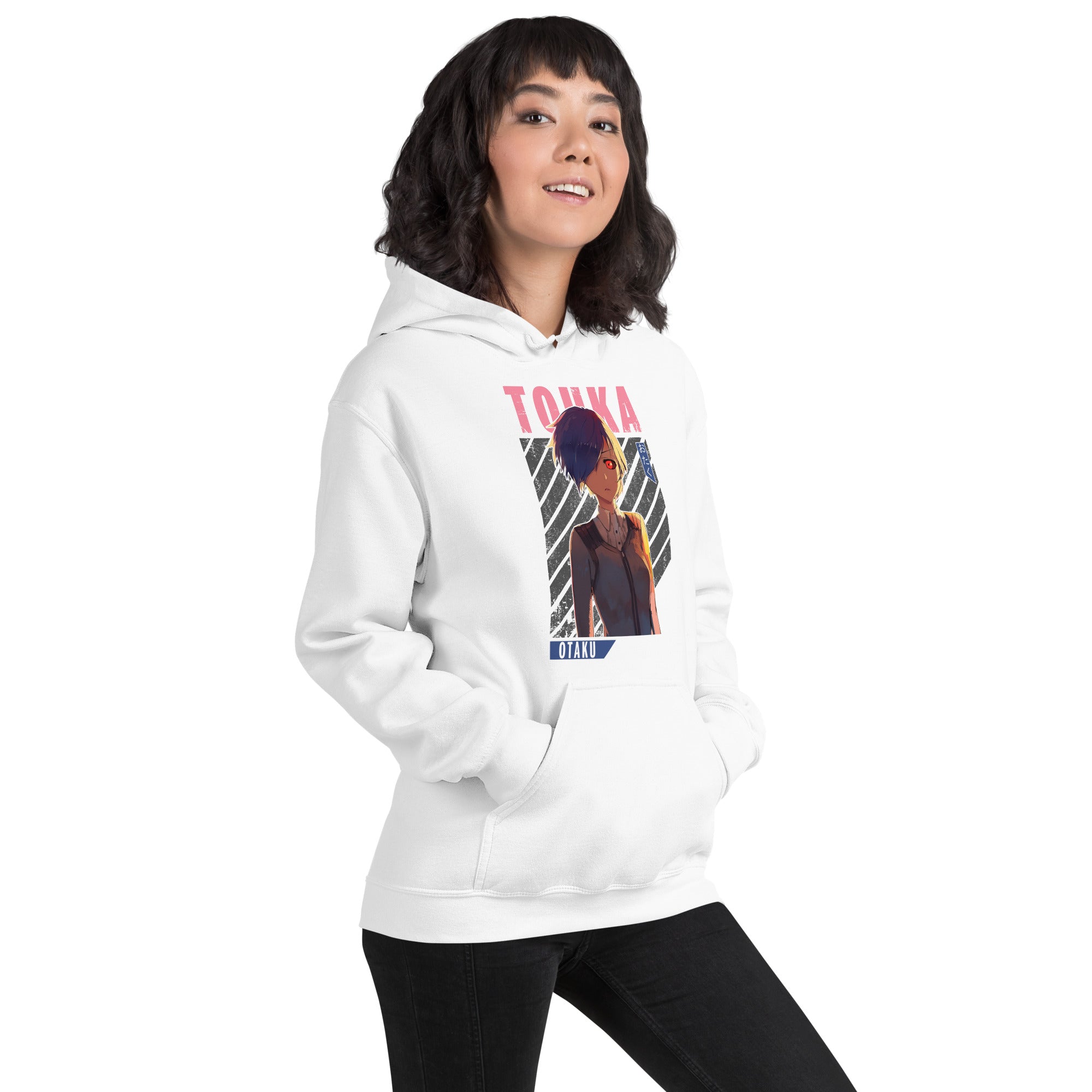 Foto di - Felpa stampata Unisex – Morbida con Cappuccio e Tasca Frontale – Stile Streetwear – Touka-DTG-Biiply