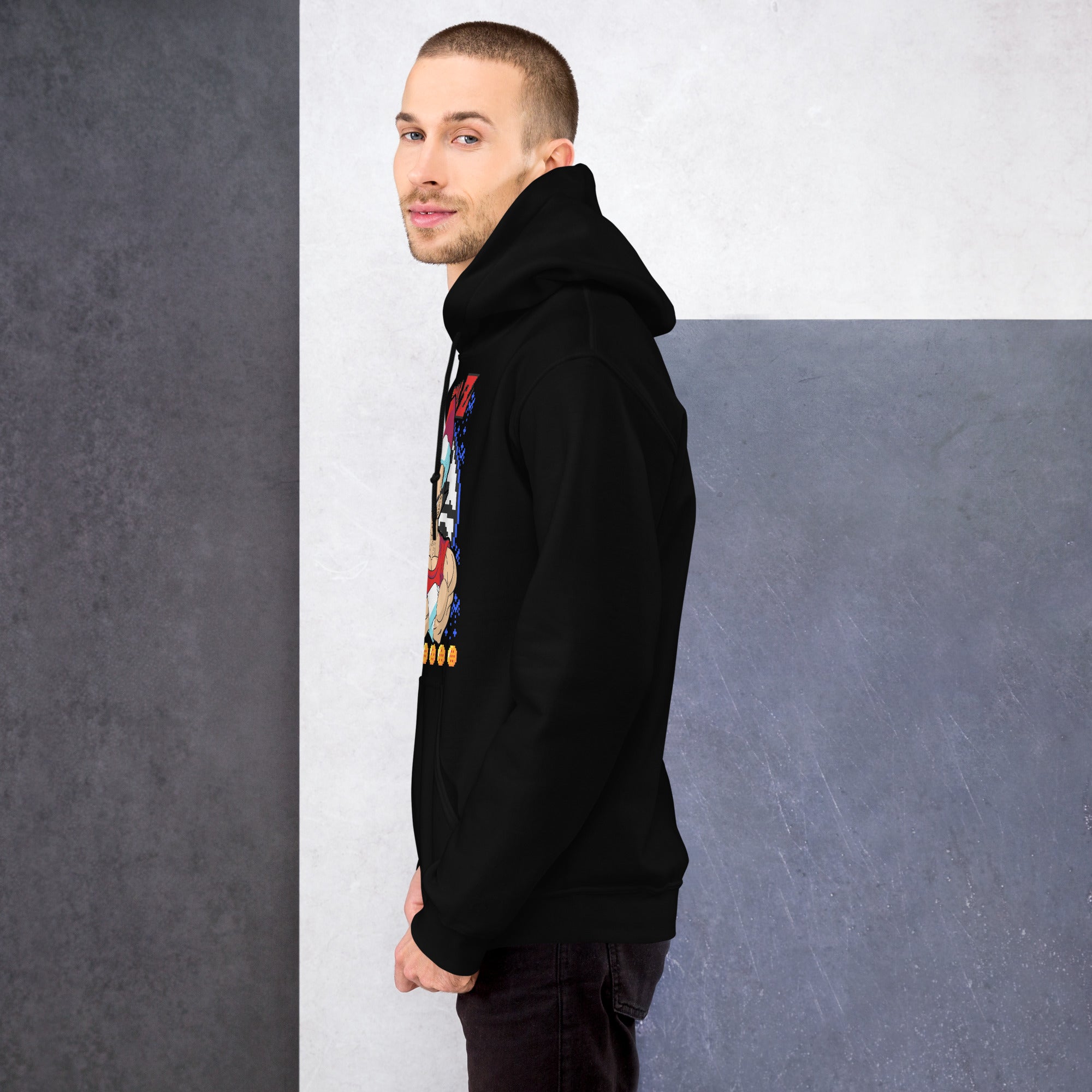 Foto di - Felpa stampata Unisex – Morbida con Cappuccio e Tasca Frontale – Stile Streetwear – Vegeta versione Natalizia-DTG-Biiply