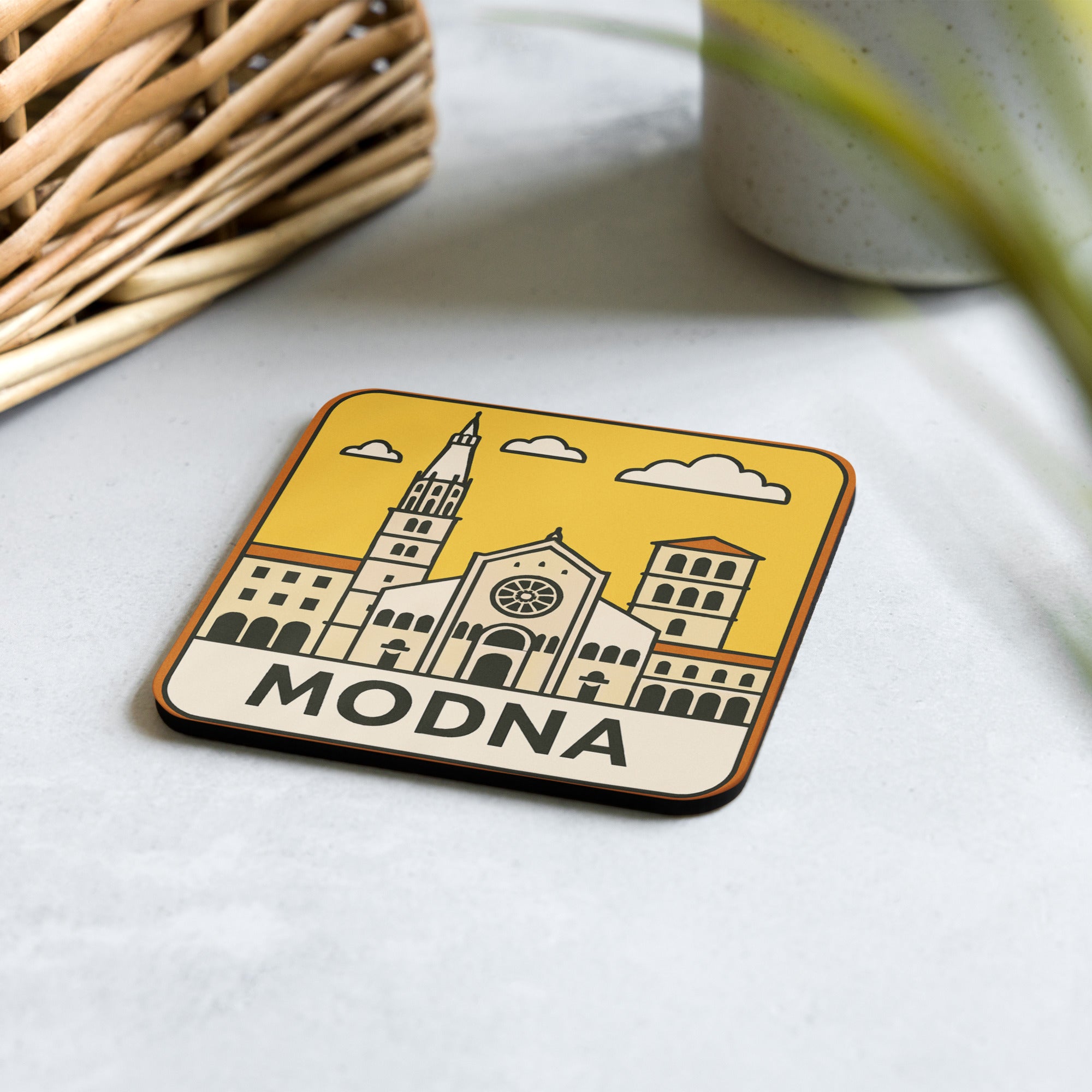 Foto di - Sottobicchiere in Sughero o Poliestere Antiscivolo con Stampa Personalizzata "Modna" - Accessori Originali per la Casa o Idee Regalo-Casa-Biiply
