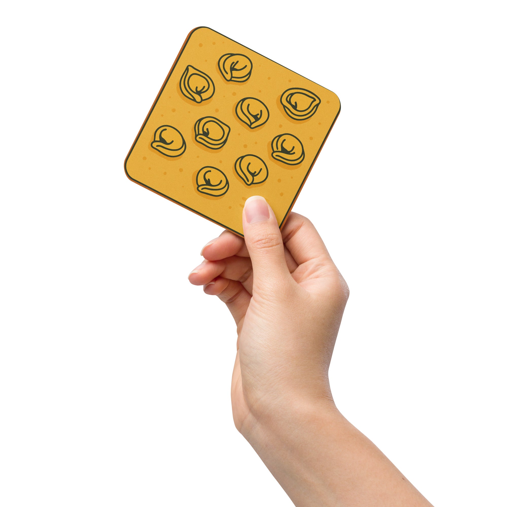 Foto di - Sottobicchiere in Sughero o Poliestere Antiscivolo con Stampa Personalizzata "Tortellini In Brodo" - Accessori Originali per la Casa o Idee Regalo-Casa-Biiply