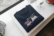 Foto di - T-shirt Ricamata Unisex – 100% Cotone – Stile Streetwear e Confortevole – Anime Spia e Cane-Ricamati-Biiply