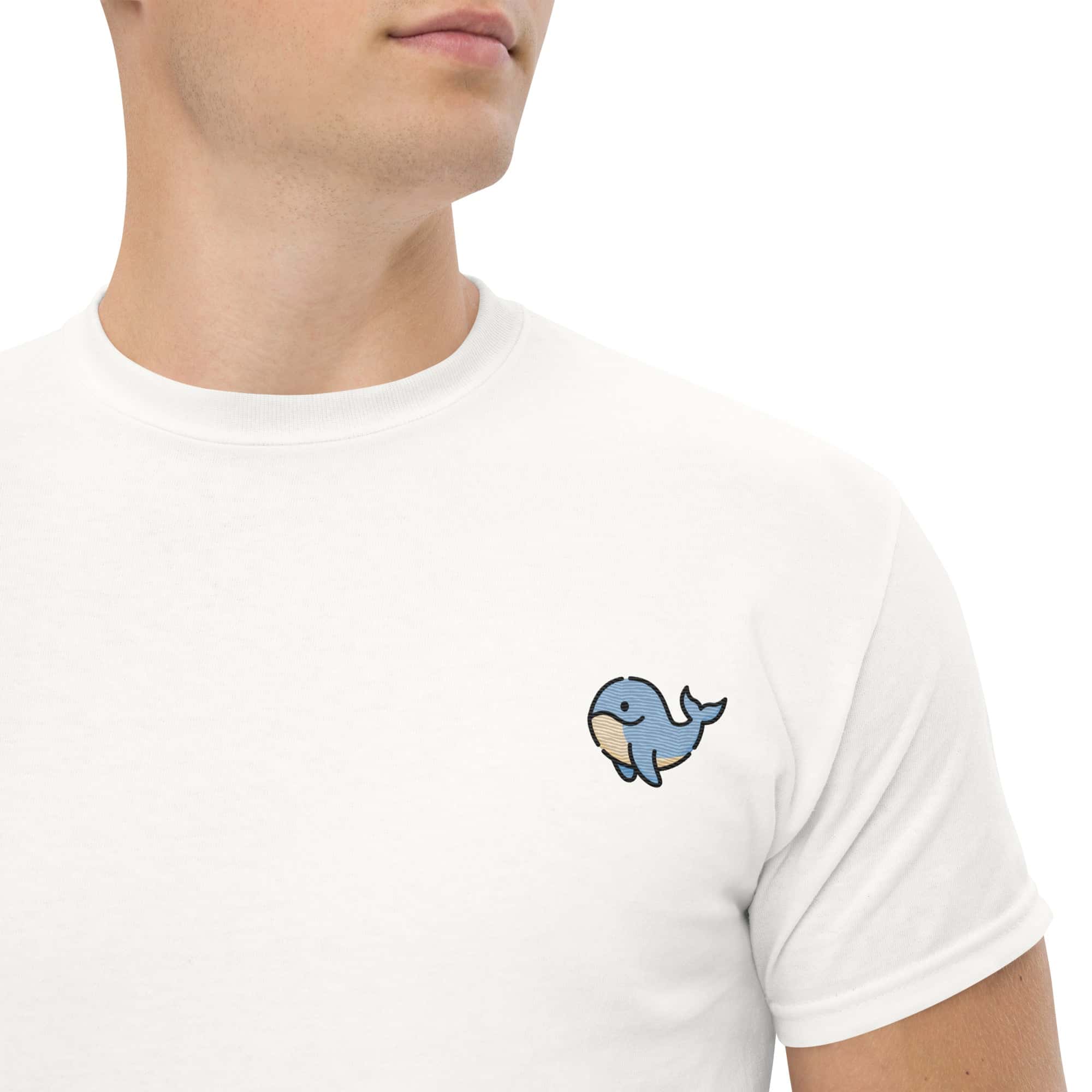 Foto di - T-shirt Ricamata Unisex – 100% Cotone – Stile Streetwear e Confortevole – Balena Piccola-Ricamati-Biiply