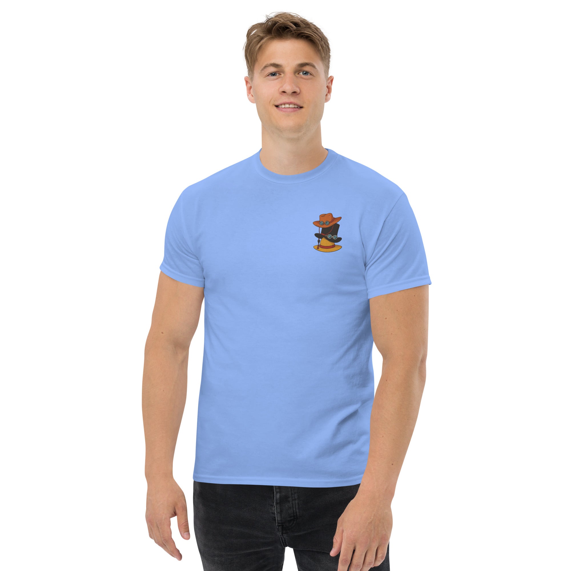 Foto di - T-shirt Ricamata Unisex – 100% Cotone – Stile Streetwear e Confortevole – Cappelli dei Pirati-Ricamati-Biiply