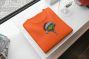 Foto di - T-shirt Ricamata Unisex – 100% Cotone – Stile Streetwear e Confortevole – Grinch Apre la Zip-Ricamati-Biiply