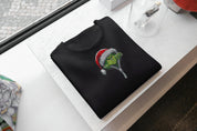 Foto di - T-shirt Ricamata Unisex – 100% Cotone – Stile Streetwear e Confortevole – Grinch Apre la Zip-Ricamati-Biiply