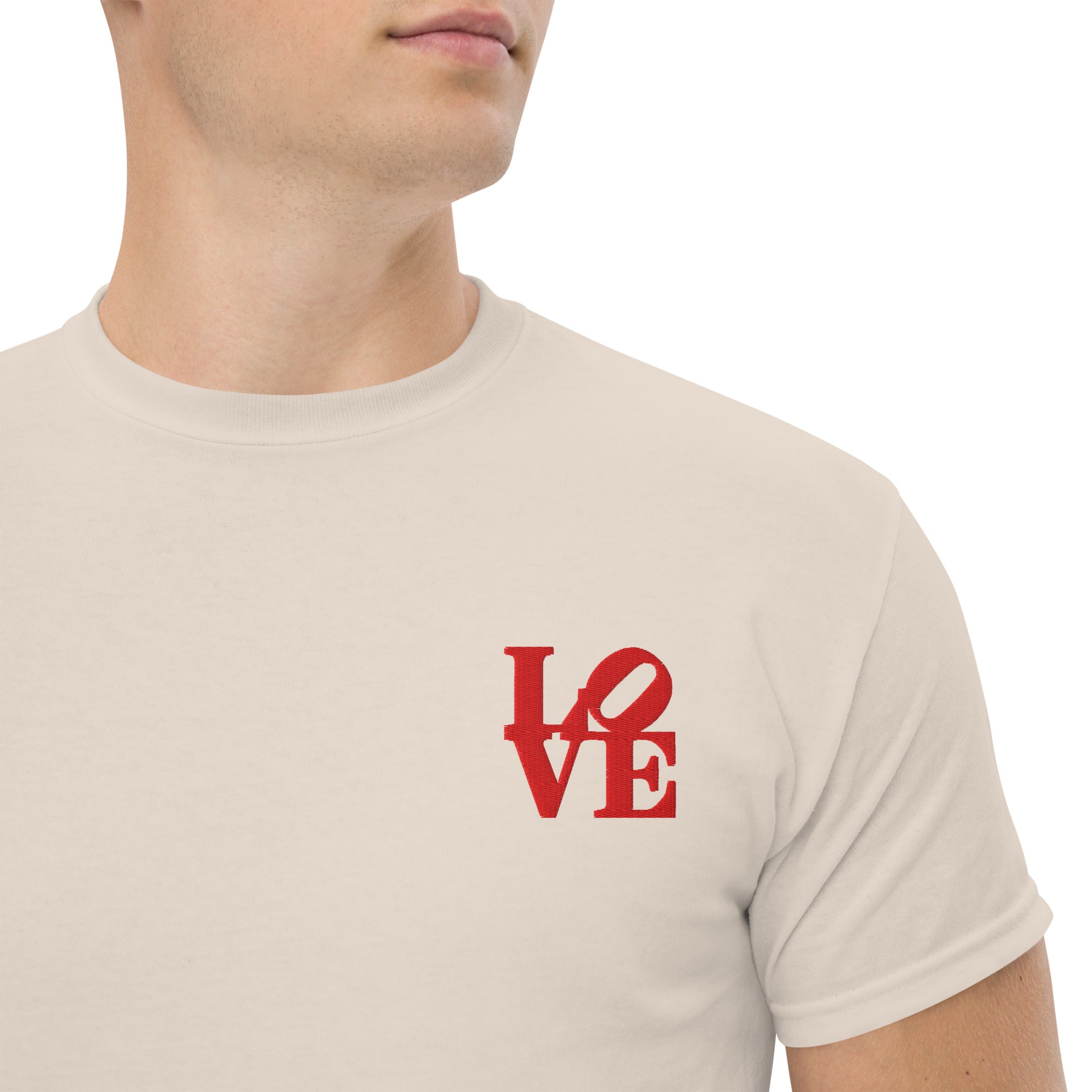 Foto di - T-shirt Ricamata Unisex – 100% Cotone – Stile Streetwear e Confortevole – Love-Ricamati-Biiply-Naturale-S-Biiply