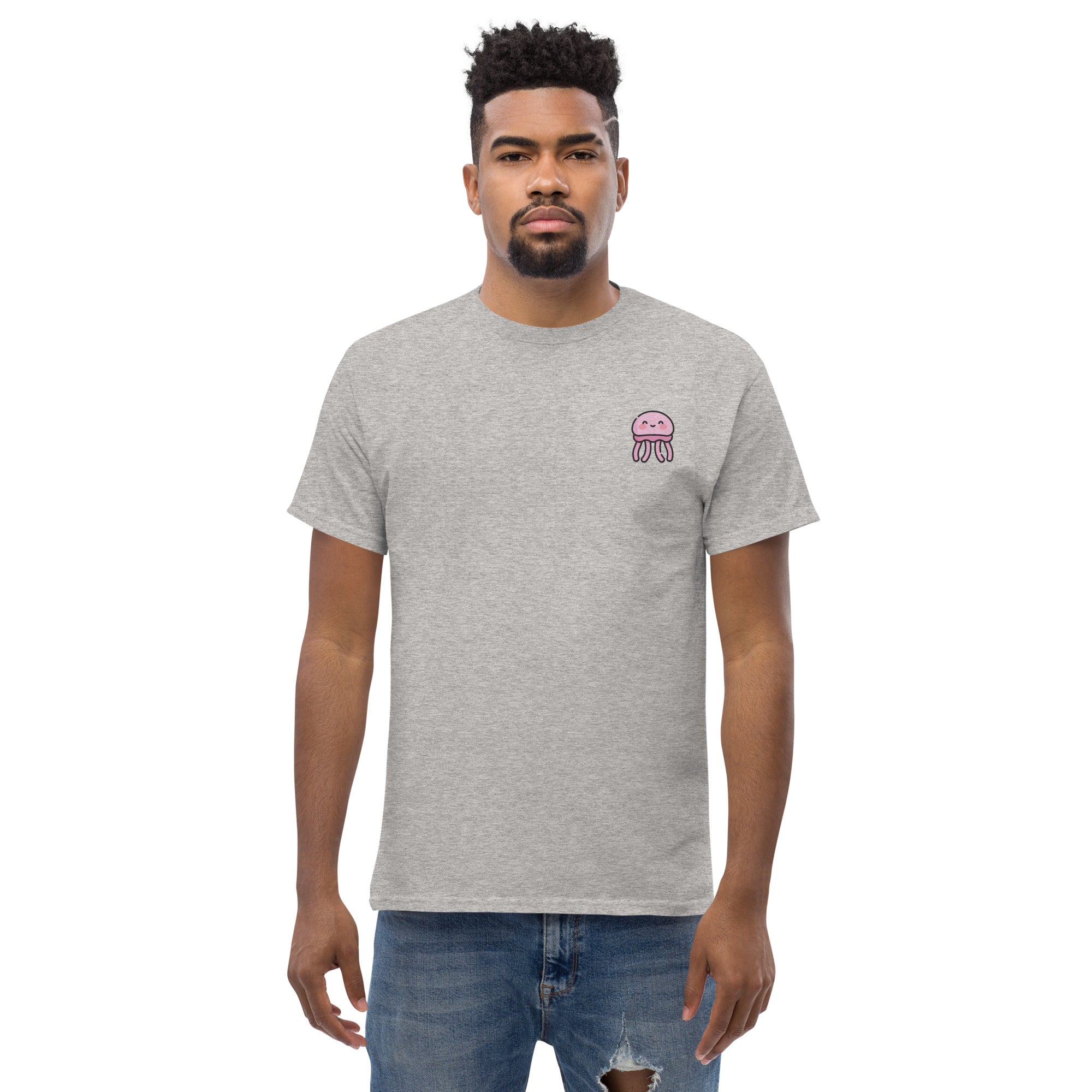 Foto di - T-shirt Ricamata Unisex – 100% Cotone – Stile Streetwear e Confortevole – Medusa Felice-Ricamati-Biiply