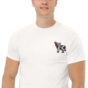 Foto di - T-shirt Ricamata Unisex – 100% Cotone – Stile Streetwear e Confortevole – Mucca-Ricamati-Biiply