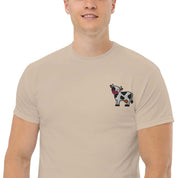 Foto di - T-shirt Ricamata Unisex – 100% Cotone – Stile Streetwear e Confortevole – Mucca-Ricamati-Biiply