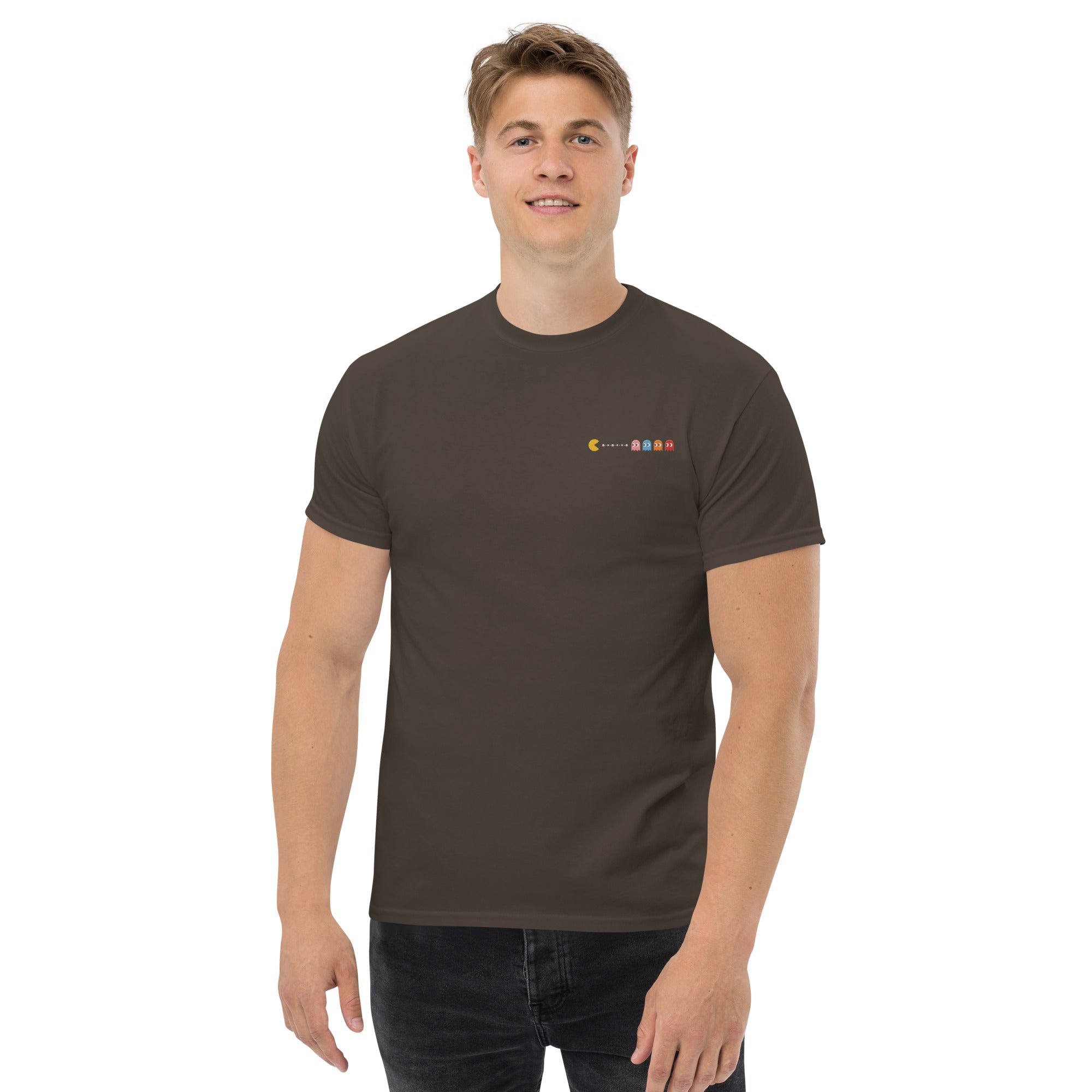 Foto di - T-shirt Ricamata Unisex – 100% Cotone – Stile Streetwear e Confortevole – Pcman-Ricamati-Biiply