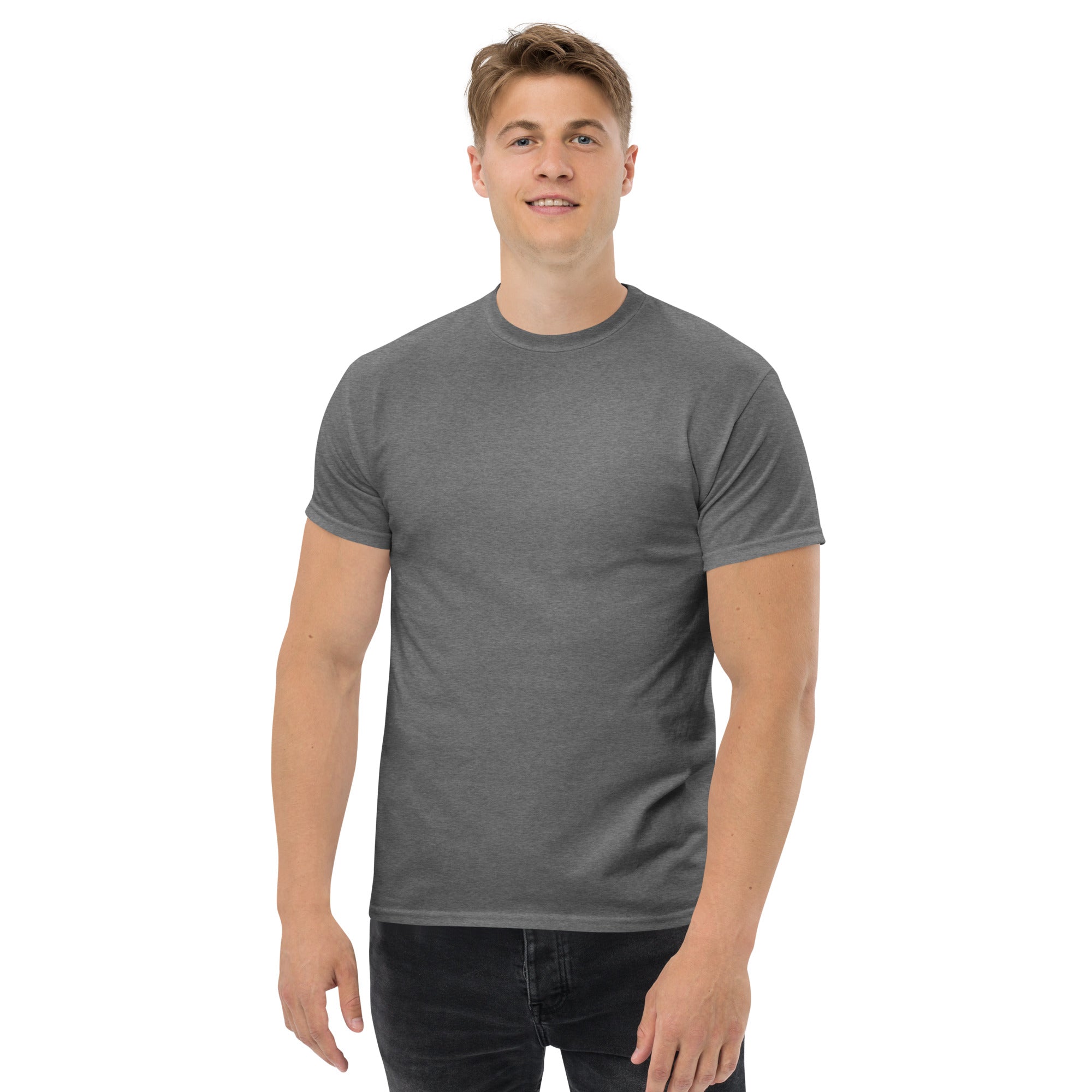 Foto di - T-shirt Stampata Posteriore Unisex – 100% Cotone – Stile Streetwear e Confortevole – Man Basic-DTG-Biiply