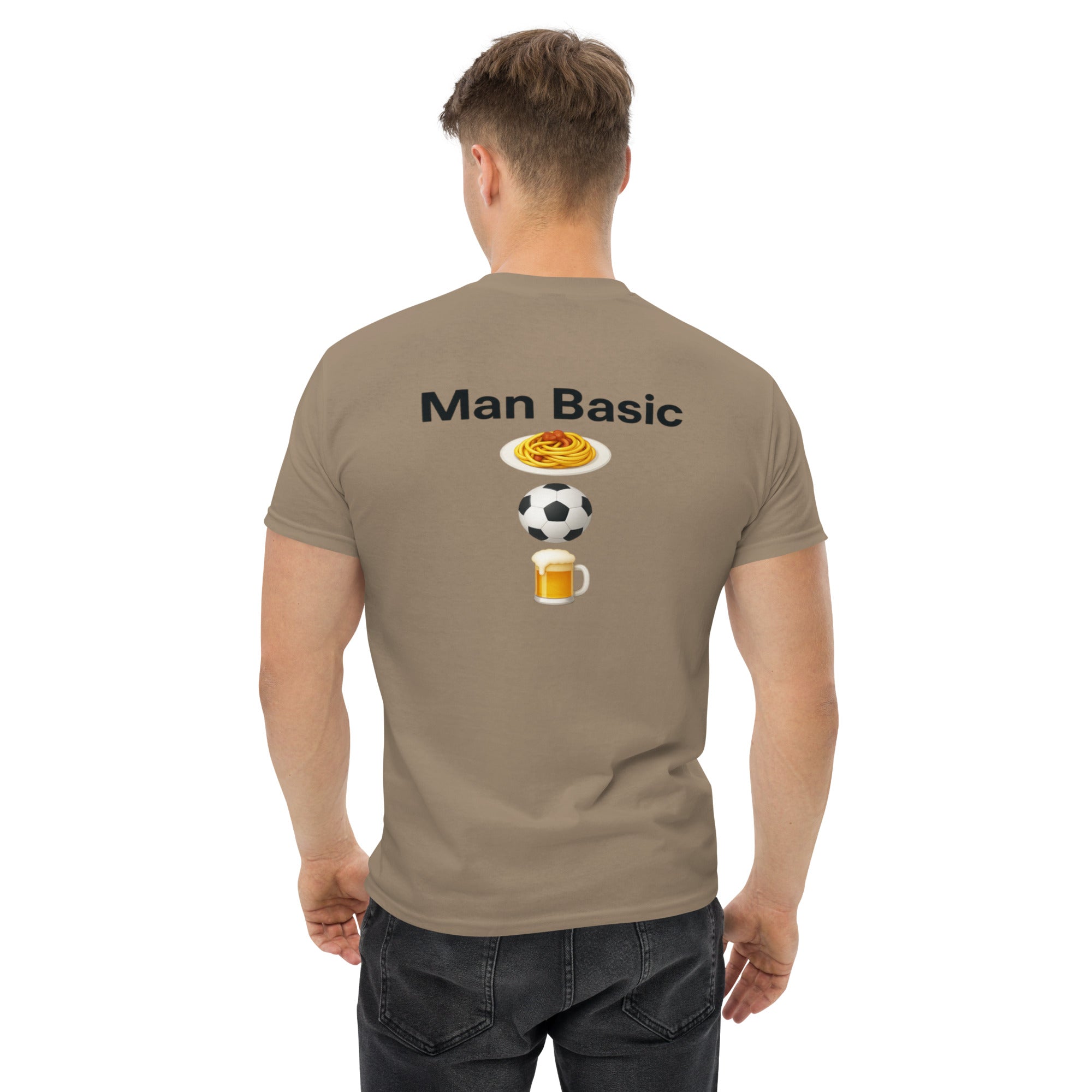 Foto di - T-shirt Stampata Posteriore Unisex – 100% Cotone – Stile Streetwear e Confortevole – Man Basic-DTG-Biiply