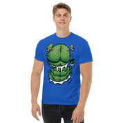 Foto di - T-shirt Stampata Unisex – 100% Cotone – Stile Streetwear e Confortevole – Addominali Hulk-DTG-Biiply
