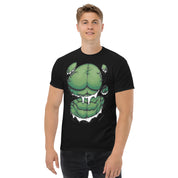 Foto di - T-shirt Stampata Unisex – 100% Cotone – Stile Streetwear e Confortevole – Addominali Hulk-DTG-Biiply