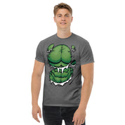 Foto di - T-shirt Stampata Unisex – 100% Cotone – Stile Streetwear e Confortevole – Addominali Hulk-DTG-Biiply