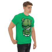 Foto di - T-shirt Stampata Unisex – 100% Cotone – Stile Streetwear e Confortevole – Addominali Hulk-DTG-Biiply