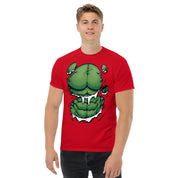 Foto di - T-shirt Stampata Unisex – 100% Cotone – Stile Streetwear e Confortevole – Addominali Hulk-DTG-Biiply
