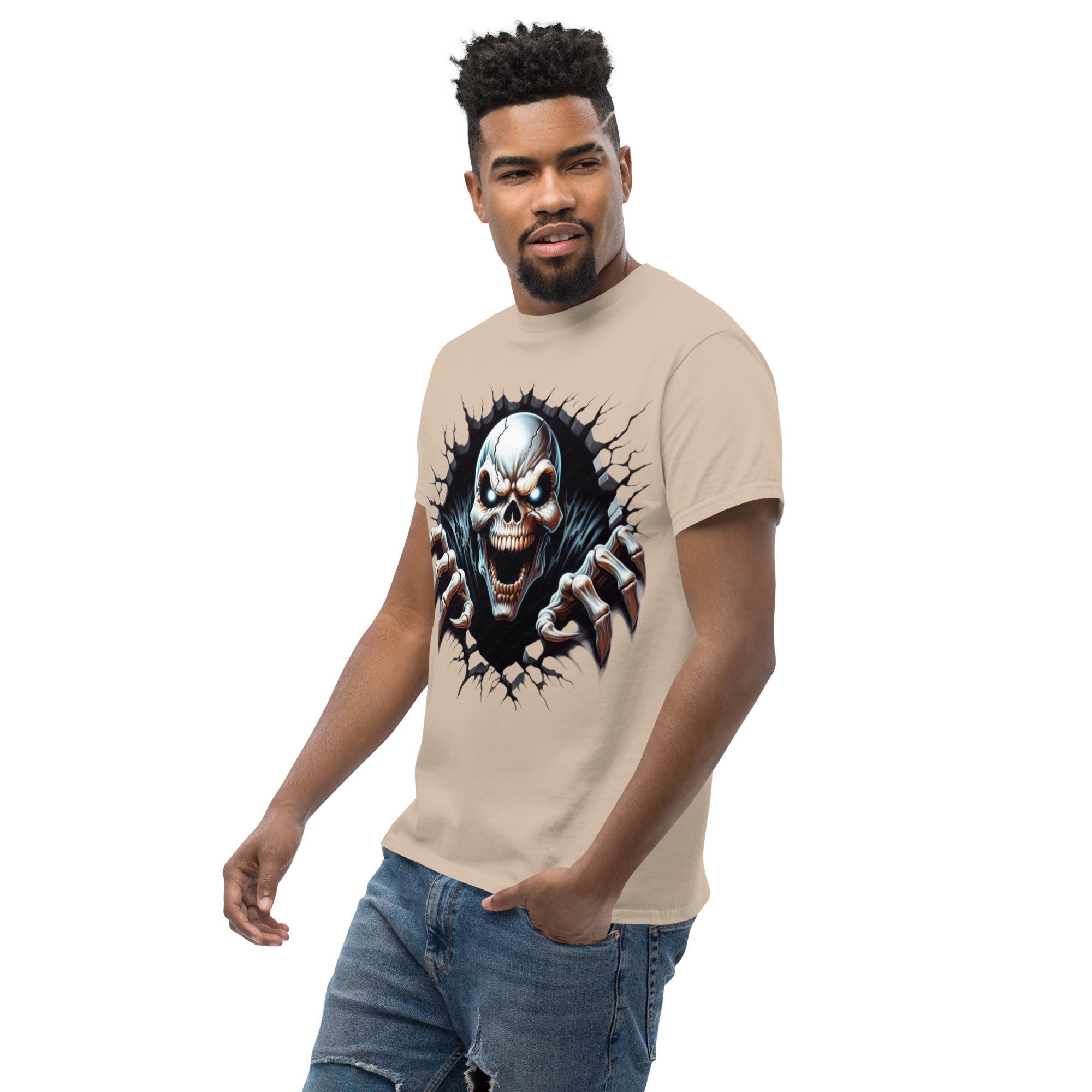 Foto di - T-shirt Stampata Unisex – 100% Cotone – Stile Streetwear e Confortevole – Alien Scream-DTG-Biiply